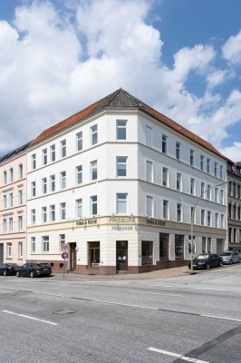 Helle 3-Zimmer-Altbauwohnung mit großer Wohndiele in Harburg-Wilstorf