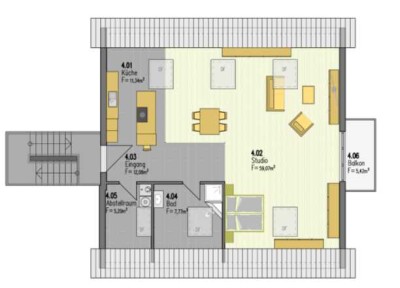 Attraktive und neuwertige 1-Raum-DG-Wohnung mit gehobener Innenausstattung mit EBK in Neustadt