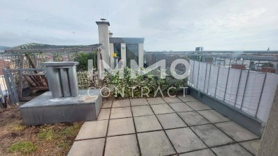 Aussichtsplattform mit Blick über Wien: Dachterrassen-Maisonette: Singrienergasse 13 - Top 13