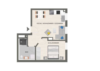 Schöne 2-Zimmer-Wohnung in Regensburg zu vermieten