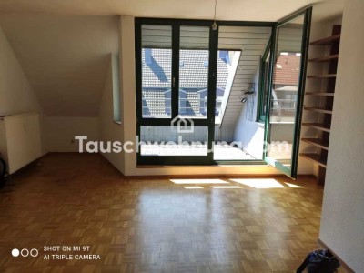 Tauschwohnung: 3 Zimmer DG Wohnung mit Balkon und Gartennutzung