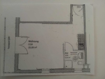 Geschmackvolle, gepflegte 1-Zimmer-Wohnung mit EBK in Paderborn