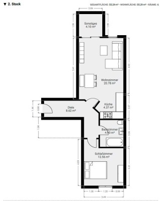 2-Zimmer-Wohnung mit Balkon und Einbauküche und Tiefgarage in Düsseldorf