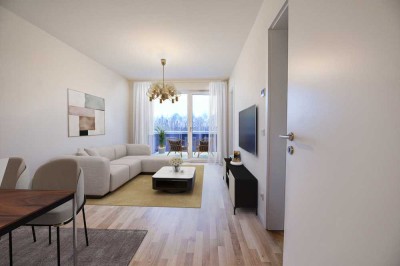 KfW 40-Neubau-Wohnung mit EBK, Balkon, Echtholzparkett, HWR, Fahrstuhl