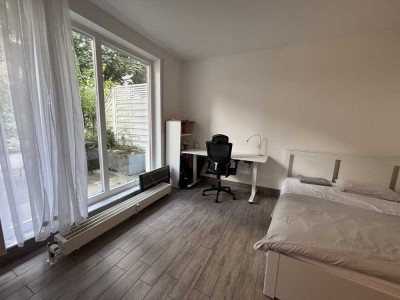 Helle 1-Zimmer-Wohnung mit eigenem Garten – Voll möbliert, Warmmiete inkl. Internet & Strom