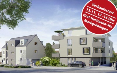Kompakt & clever - moderne 2 Zi. Neubauwohnung in Markgröningen