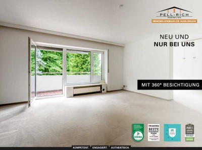 GRÜNRUHE: Geräumige 4-Zi.-Wohnung mit Balkon und Tiefgaragenstellplatz in Durlach-Bergwald zur Miete