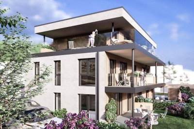 Hötting: Sonnige 2-Zi-Gartenwohnung mit TG (Neubau/Erstbezug)