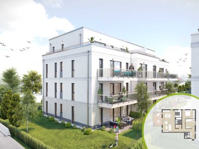 Neubau 3-Zimmer-Wohnung mit Garten I Aufzug I provisionsfrei