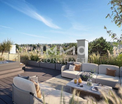 Dachterrassenwohnung mit Möglichkeit für Whirlpool! 3-Zimmer! U1 Kagraner Platz!