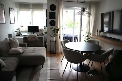 Moderne Erdgeschosswohnung mit Garten, Balkon und stilvoller Ausstattung in ruhiger Lage von Flein