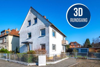 Hanau-Musikerviertel: Modernisierungsbedürftiges Ein- / Zweifamilienhaus mit  Garten in bester Lage