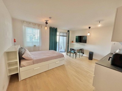 ab 01.12. verfügbar: 1-Zimmer Wohnung mit großer Freifläche!