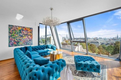 Luxuriöses Penthouse mit traumhaftem Ausblick in bester Lage von Wien - 285m² Wohnfläche zum Kauf für 6,35 Mio. €