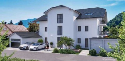 Erstbezug 3-Zimmer-Erdgeschosswohnung im gehobenen Neubau mit Terrasse, Garten und Einbauküche