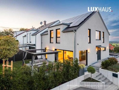 Ihr neues Zuhause entsteht hier: hochwertige Doppelhaushälfte von LUXHAUS in Langenzenn