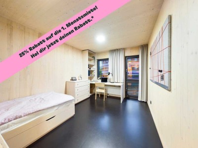 DIE ZIMMEREI | AKTION 25% Rabatt - Möbliertes 1-Zimmer-Apartment am Inselpark ab Januar| Bigger Bude