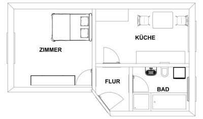 Gemütliche 1-Zimmer-Wohnung mit 36 m² ab dem 01.08 zu vermieten