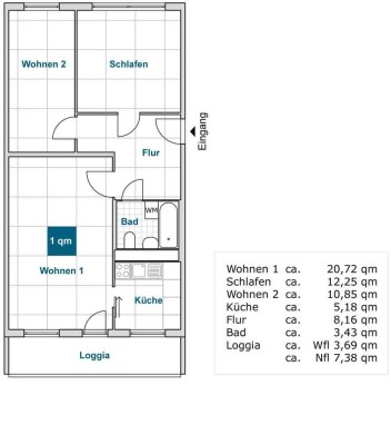 Wohnglück-individuelle 3-Zimmer-Wohnung!