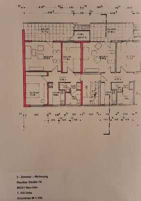 Erstbezug nach Sanierung: 3-Zi.-Wohnung mit Balkon in Neu-Ulm