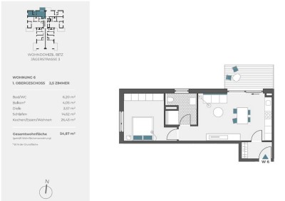 Optimal für Kapitalanleger oder Eigennutzer - Durchdachte 2,5 Zimmer Wohnung mit Balkon