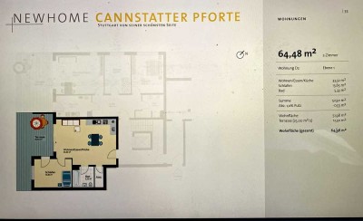 Moderne 2 1/2-Zimmer Wohnung mit Terrasse und Grünfläche in Stuttgart-Sommerrain/ Muckensturm