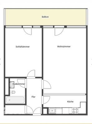 2-Raum-Wohnung mit Balkon in Bensberg