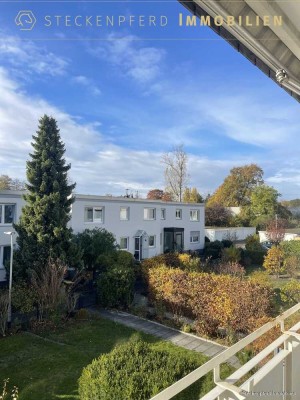 Wohnen wie im eigenen Haus! BJ 71- sanierte 3–4-Zi.-Wohnung auf zwei Ebenen mit Garten & Garage!