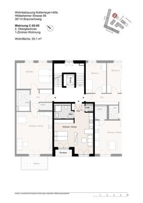 "Noltemeyer-Höfe" • 1 - Zimmer Wohnung • Terrasse • Einbauküche