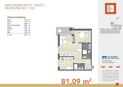 Ruhige 3 Zimmer mit Westbalkon