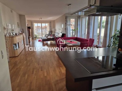 Tauschwohnung: 4 Zimmer plus Hobbykeller mit Fußbodenheizung und Garten