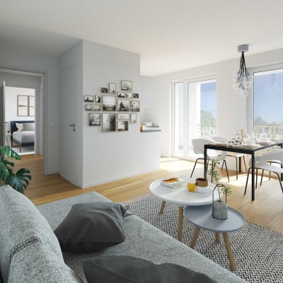 Stilvolle und ruhige 2-Zimmer-Wohnung mit Einbauküche und Balkon in Universitätsnähe