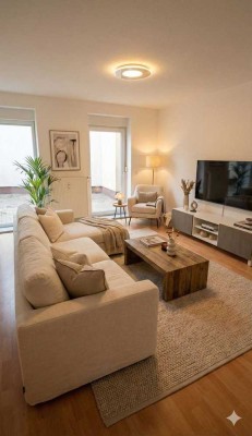 Available immediately: Bright 2-room apartment with large terrace and brand new kitchen near BTU