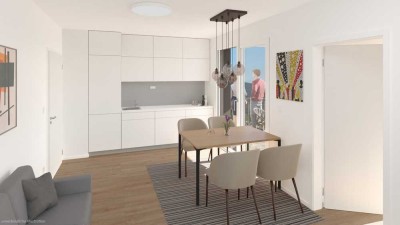 2-Zi.-Wohnung im 2. OG