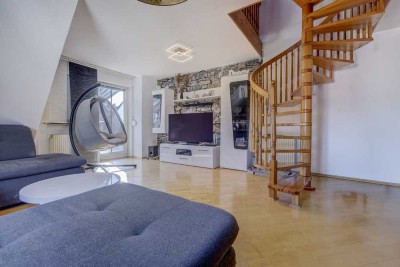 3-Zimmer-Maisonettewohnung mit Südwest-Dachterrasse + Garage in MZ-Weisenau