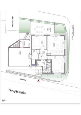 Helle 2-Raum-EG-Wohnung mit gehobener Innenausstattung mit großer Terrasse in Börtlingen