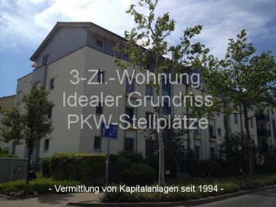 3-Zi.-Wohnung**Terrasse, Garten**PKW-Stellplätze