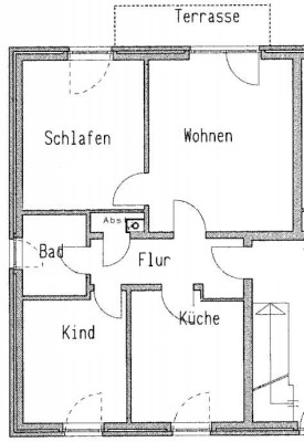 3ZKB Wohnung zur Miete in DOHNSEN (bei Bodenwerder) + Balkon, PKW Stellplatz, Kellerräume & Garten