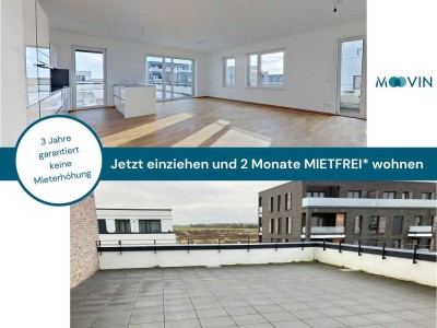 ++ Exklusives Wohnen: Weitläufige 4-Zimmer-Neubauwohnung mit 2 Dachterrassen, 3 Bädern, EBK uvm. ++