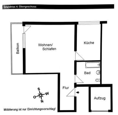 Kapitalanlage! Schöne 1 Zimmer Wohnung mit Einbauküche in Gaggenau zur Kapitalanlage