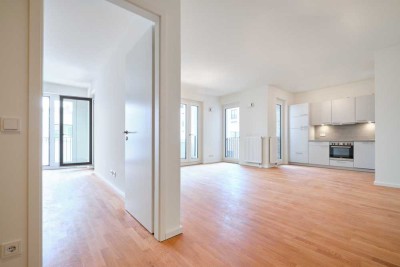 Moderne 2-Zimmerwohnung mit Einbauküche und großzügiger Terrasse.