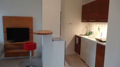 Stilvolle, vollst. renovierte 1-Zimmer-Wohnung mit geh. Innenausstattung mit Balkon und EBK