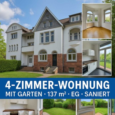 137 m² EG • 4 Zimmer • Altbauvilla • Garten • Frankfurt-Griesheim • 10 Min. Flughafen