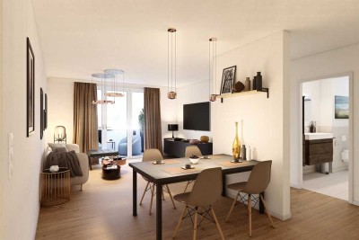 geräumige 3-Zimmer-Wohnung mit Balkon / EH 40-QNG+ / AfA 5+5 % / barrierefrei