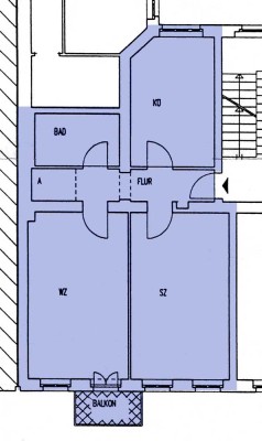 Schöne, geräumige zwei Zimmer Wohnung in Berlin, Niederschönhausen (Pankow)