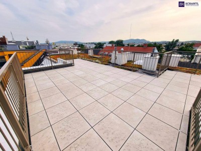 Frühlingsaktion! Einfach genial! Penthouse auf einer Ebene mit 2 Terrassen + Dachterrasse + 5 Zimmer + Garage + Erdwärme + Ruhelage! Nachhaltig und zukunftssicher investiert!