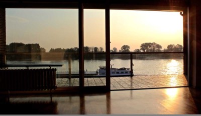 Traummaisonette Wohnung, Balkon, TG und Garten mit Rheinblick in Wittlaer