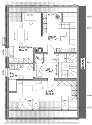 Kernsanierte Dachgeschosswohnung mit Einbauküche und offenem Wohn-/Essbereich  in Wasserliesch