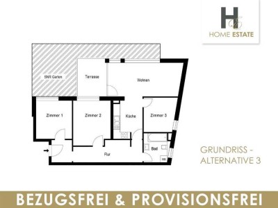 Frisch renovierte 4 Zimmerwohnung mit Garten & Provisionsfrei