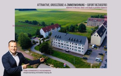 4-Zimmer-Wohnung in Wurzen 
– viel Platz, zentrale Lage, sofort bezugsfrei
